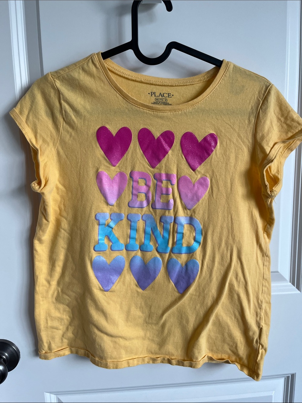 Place Yellow 'Be Kind' Heart Graphic Tee